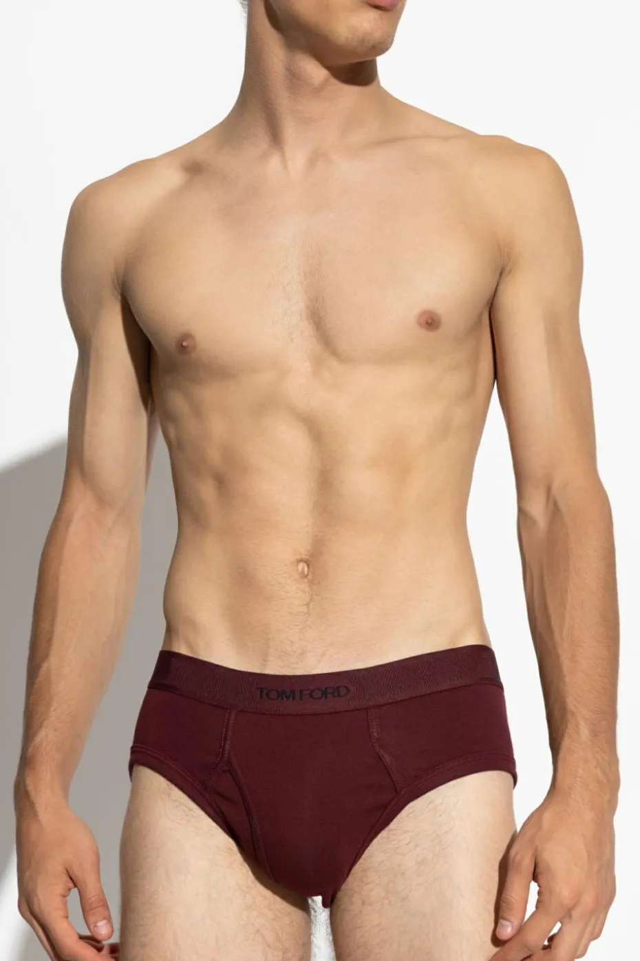 Tom Ford BURGUNDY Briefs with logo