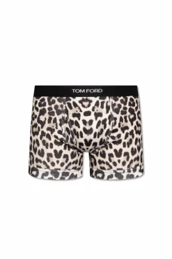 Tom Ford cream Boxers with animal pattern