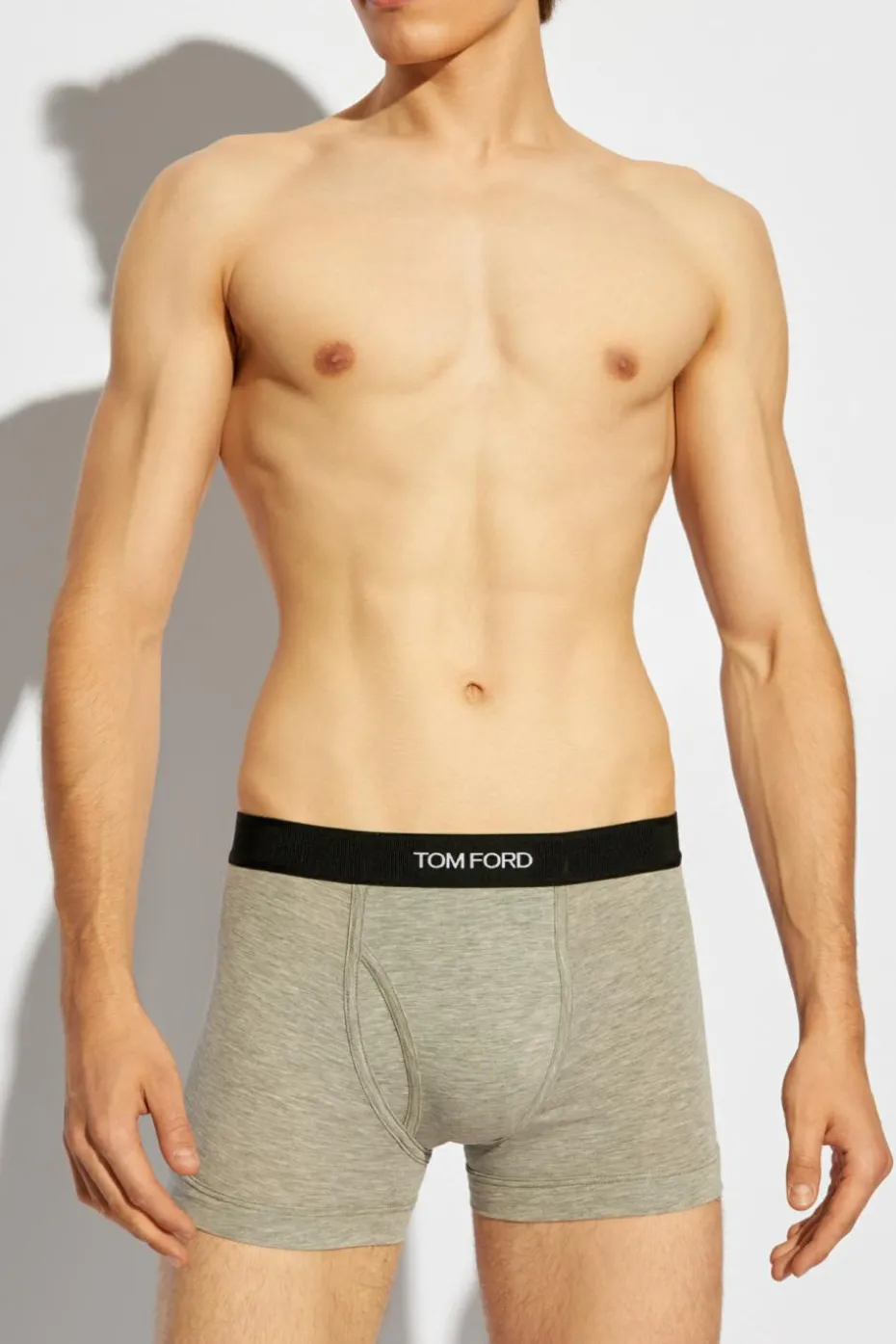 Tom Ford GREY Two-pack of boxers with logo