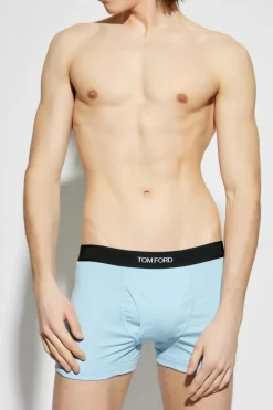 Tom Ford light blue Boxer shorts with logo