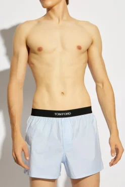 Tom Ford light blue Boxer shorts with logo