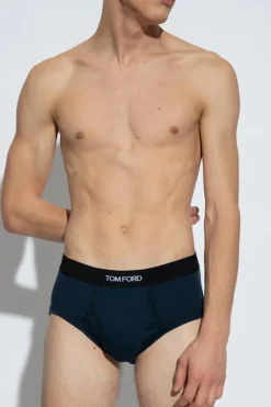 Tom Ford NAVY BLUE Briefs with logo