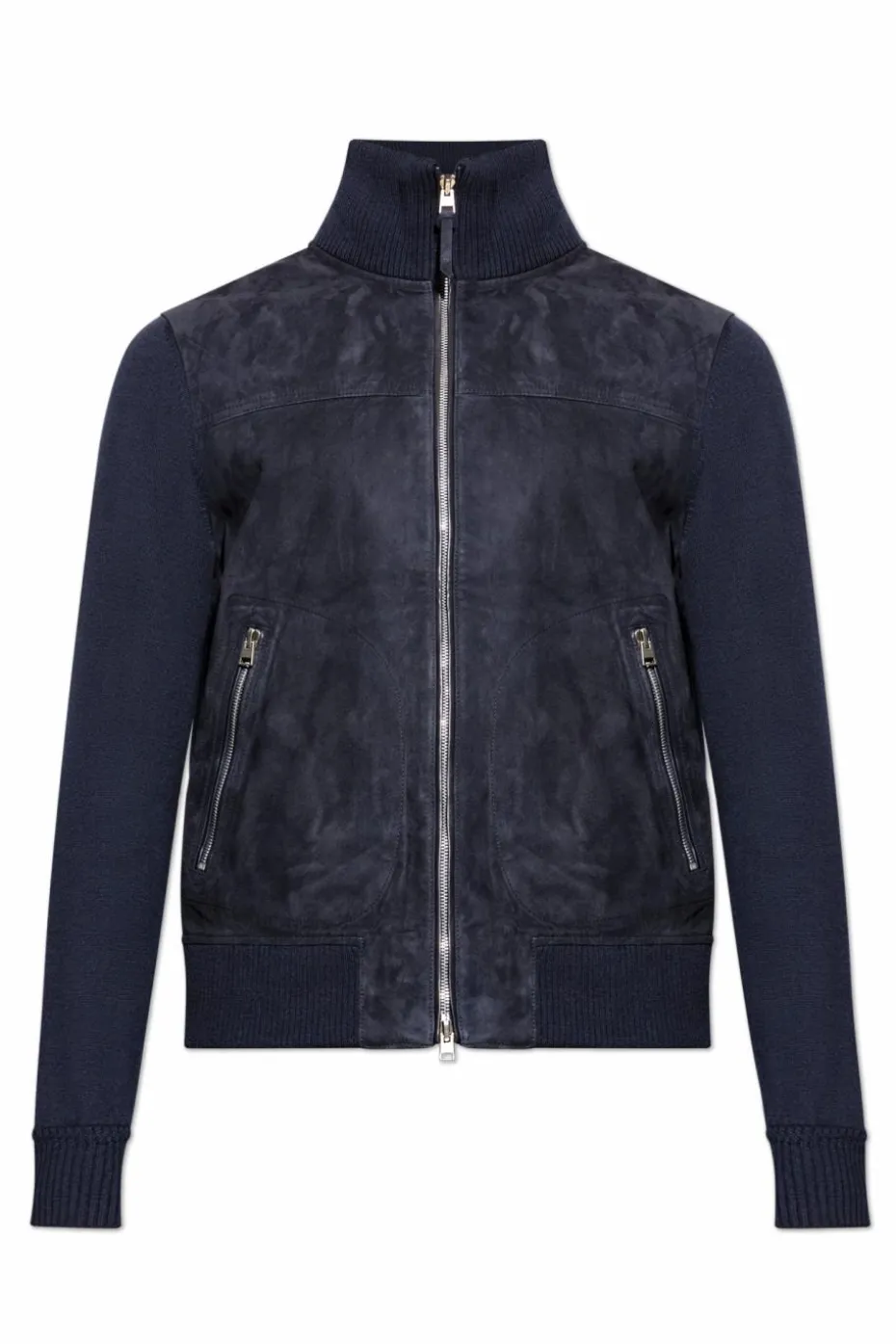 Tom Ford NAVY BLUE Jacket with suede front