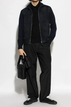 Tom Ford NAVY BLUE Jacket with suede front