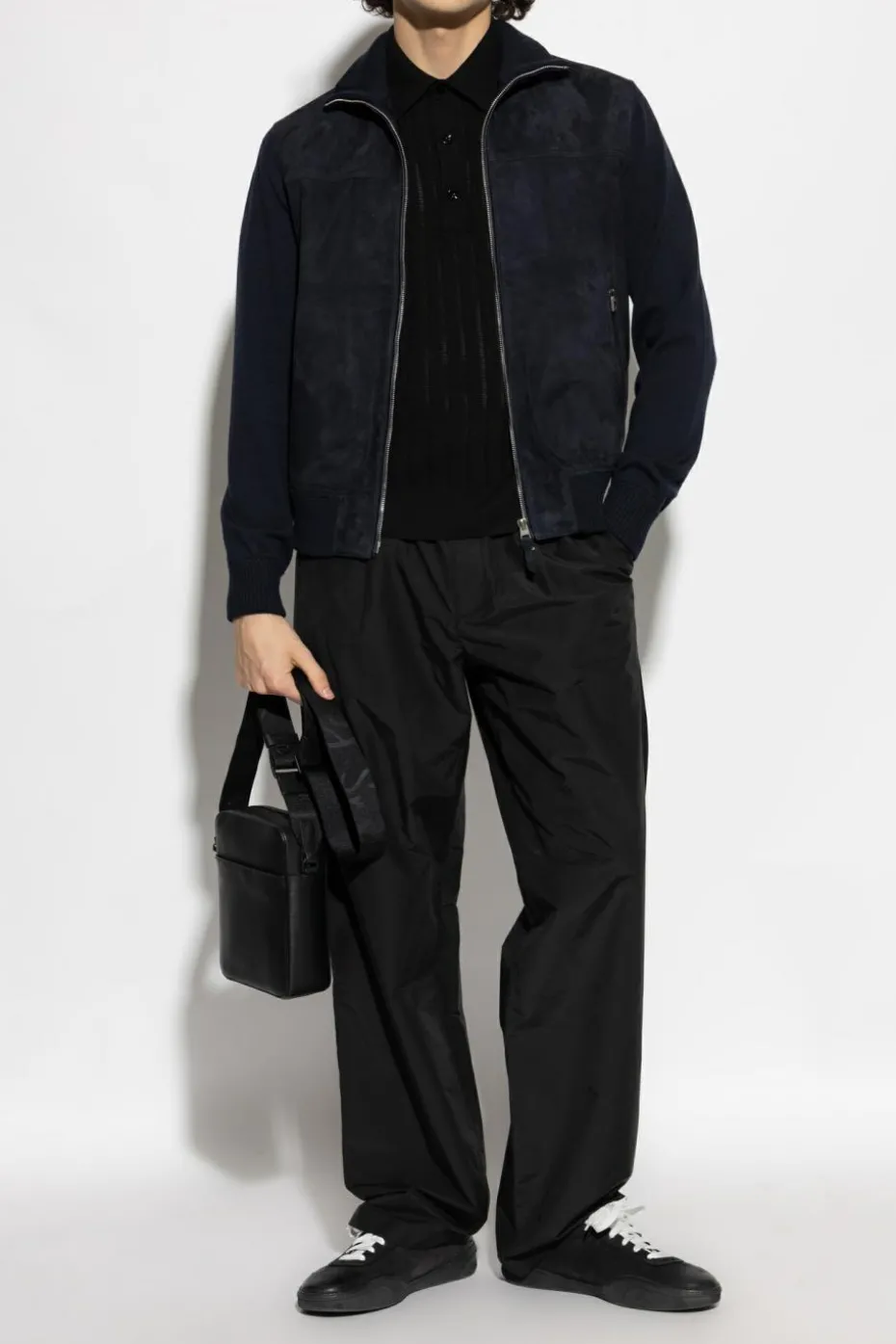 Tom Ford NAVY BLUE Jacket with suede front