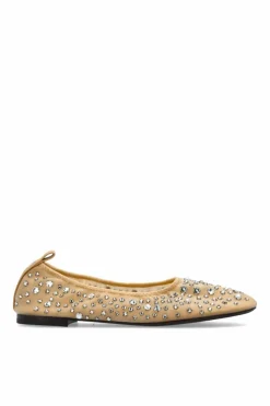 Tory Burch beige Ballerinas with shimmering crystals