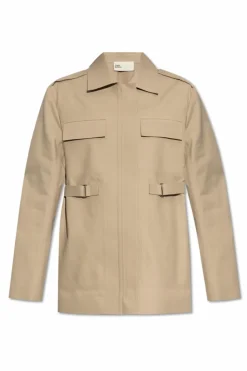 Tory Burch beige Jacket with waist belt