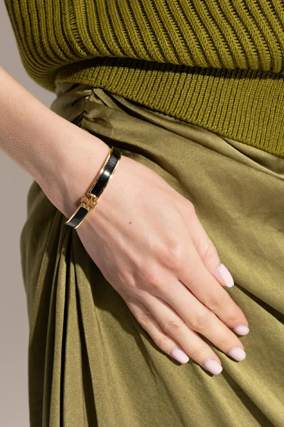 Tory Burch BLACK Bracelet with logo