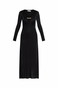 Tory Burch BLACK Dress with decorative appliqué