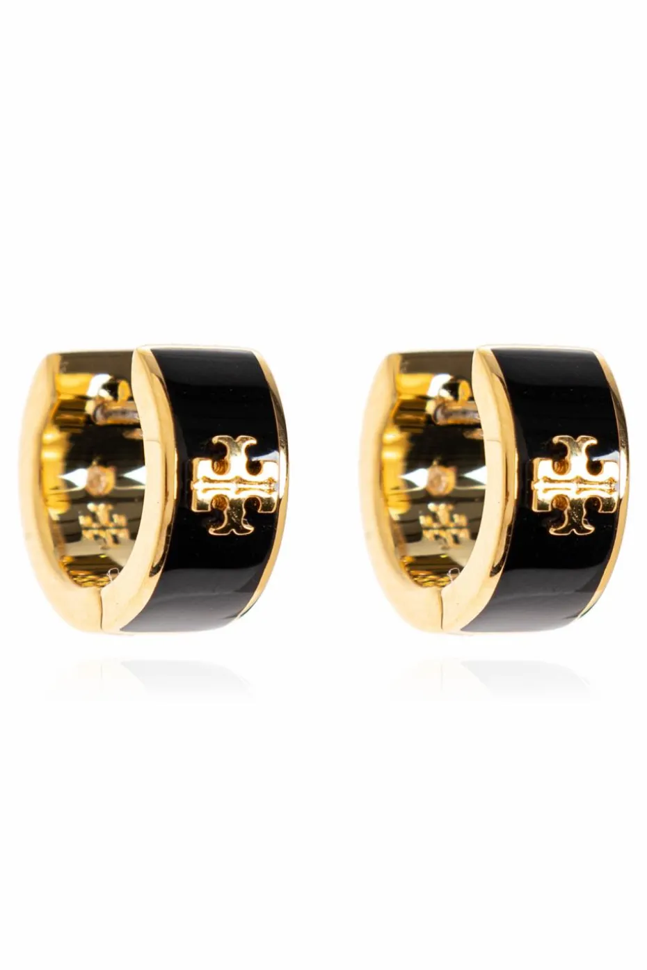 Tory Burch BLACK Earrings with logo