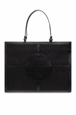 Tory Burch BLACK ‘Ella T Monogram’ shopper bag
