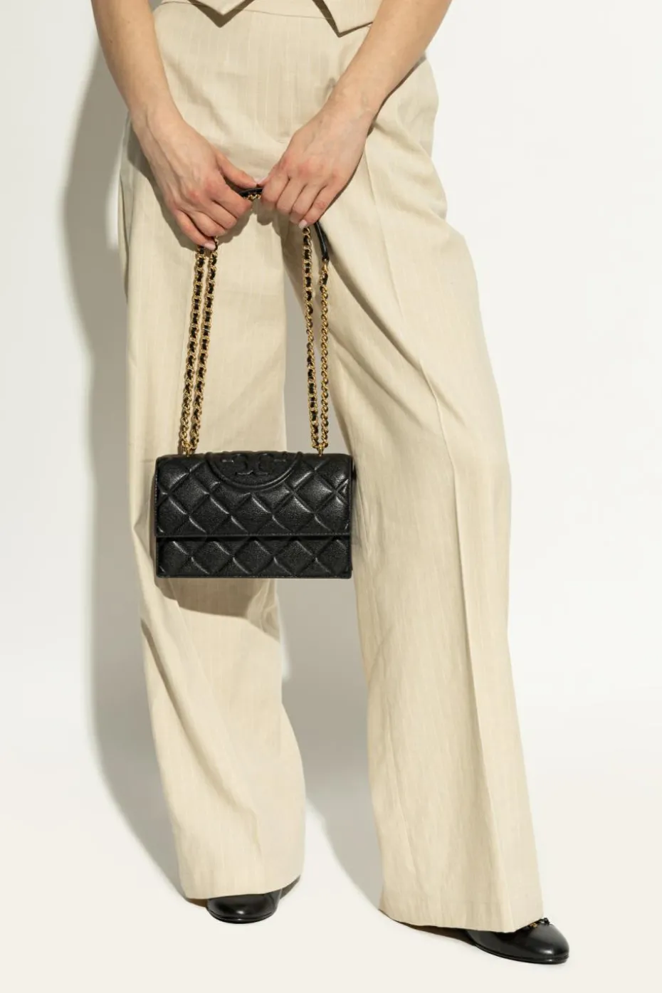 Tory Burch BLACK Fleming Small Shoulder Bag