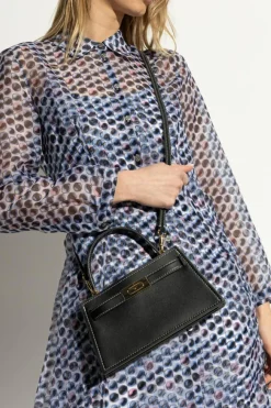 Tory Burch BLACK Handbag Petitie Lee Radziwill