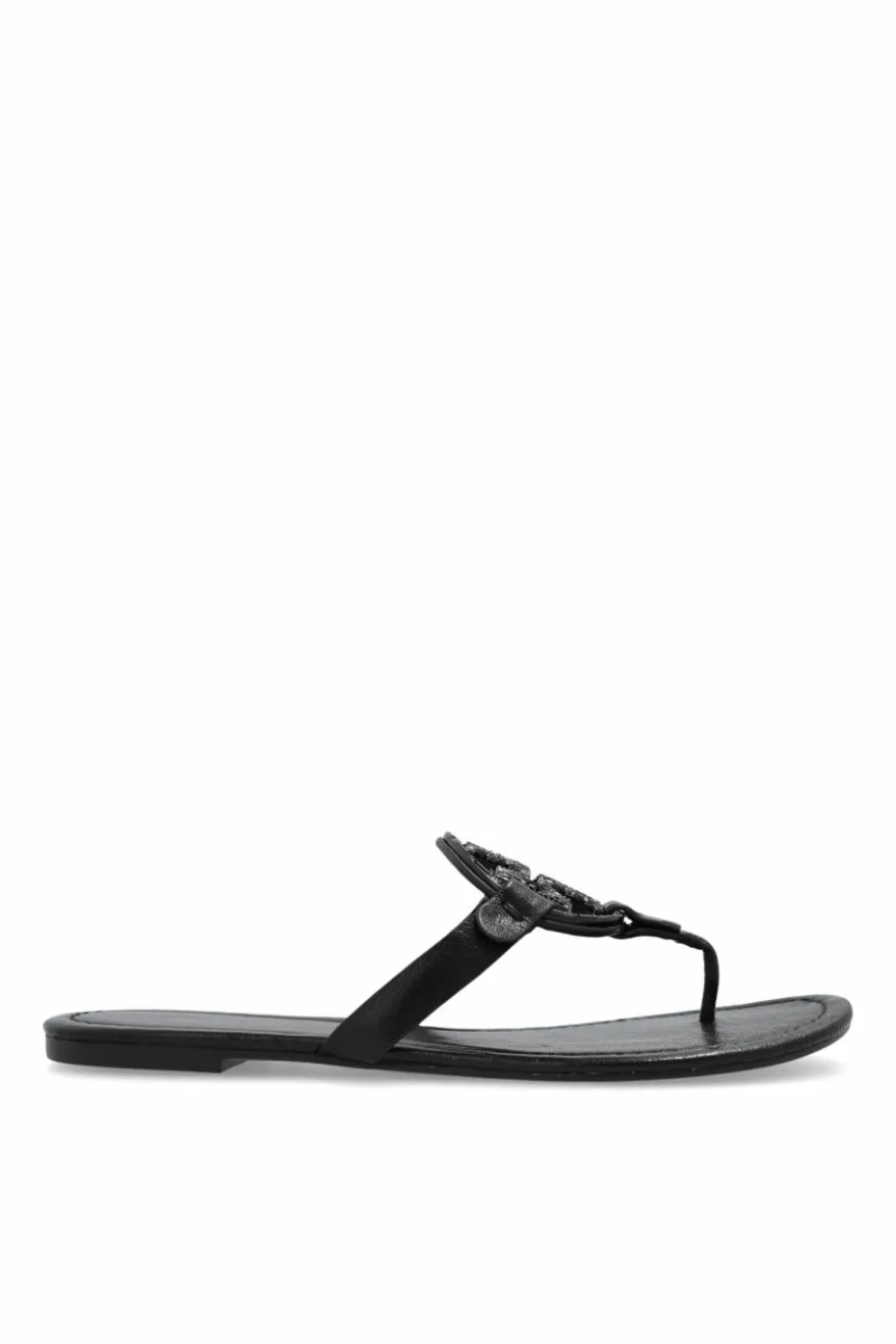 Tory Burch BLACK Leather Slides