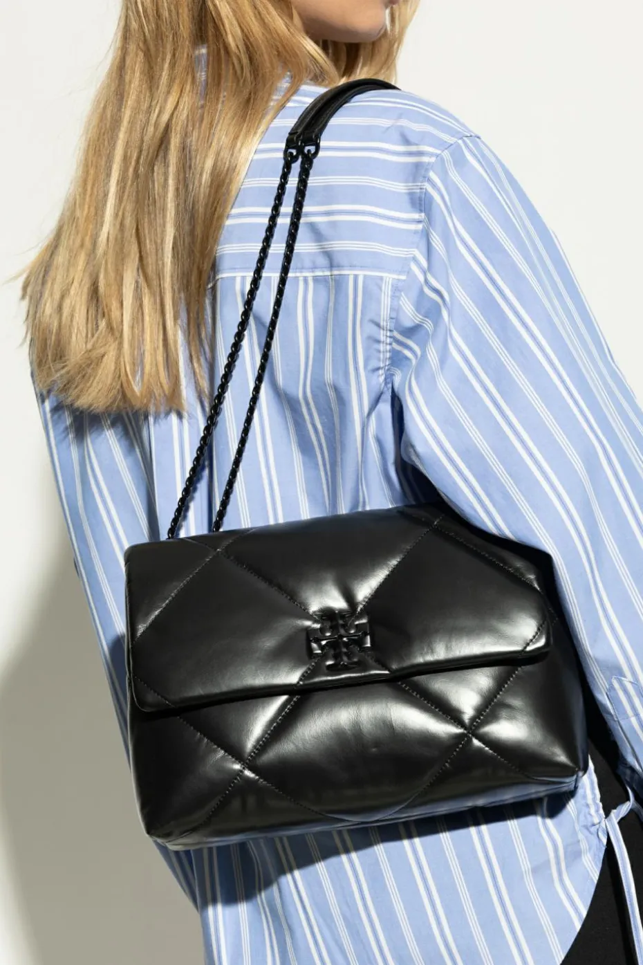 Tory Burch BLACK `Powder Coated` shoulder bag
