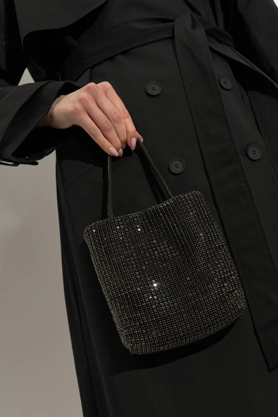 Tory Burch BLACK Shoulder bag Night Ow Mini with shimmering crystals