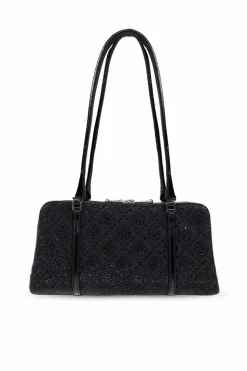 Tory Burch BLACK Shoulder bag T Monogram Small with shimmering crystals