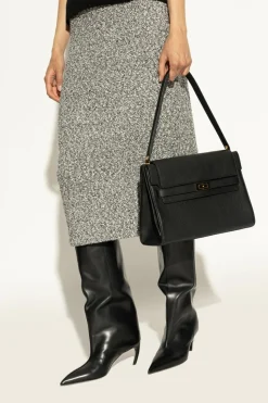 Tory Burch BLACK Shoulder bag `Lee Radziwill Large`