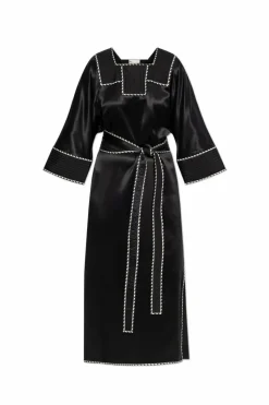 Tory Burch BLACK Silk dress with belt