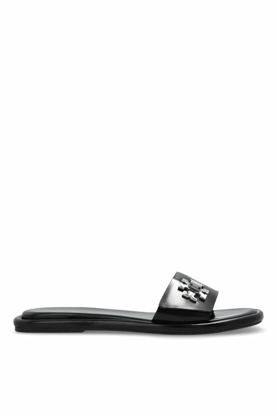 Tory Burch BLACK Slides `T Lock`