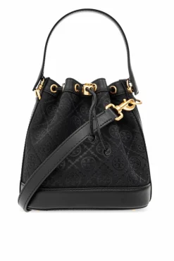 Tory Burch BLACK ‘T Monogram’ bucket bag
