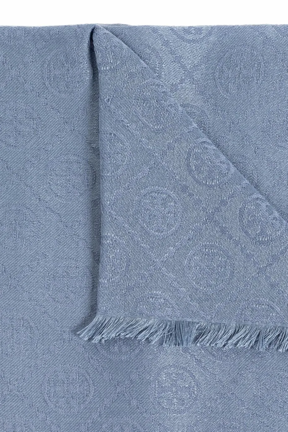 Tory Burch BLUE Scarf with monogram