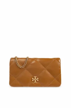 Tory Burch BROWN Kira wallet on a chain