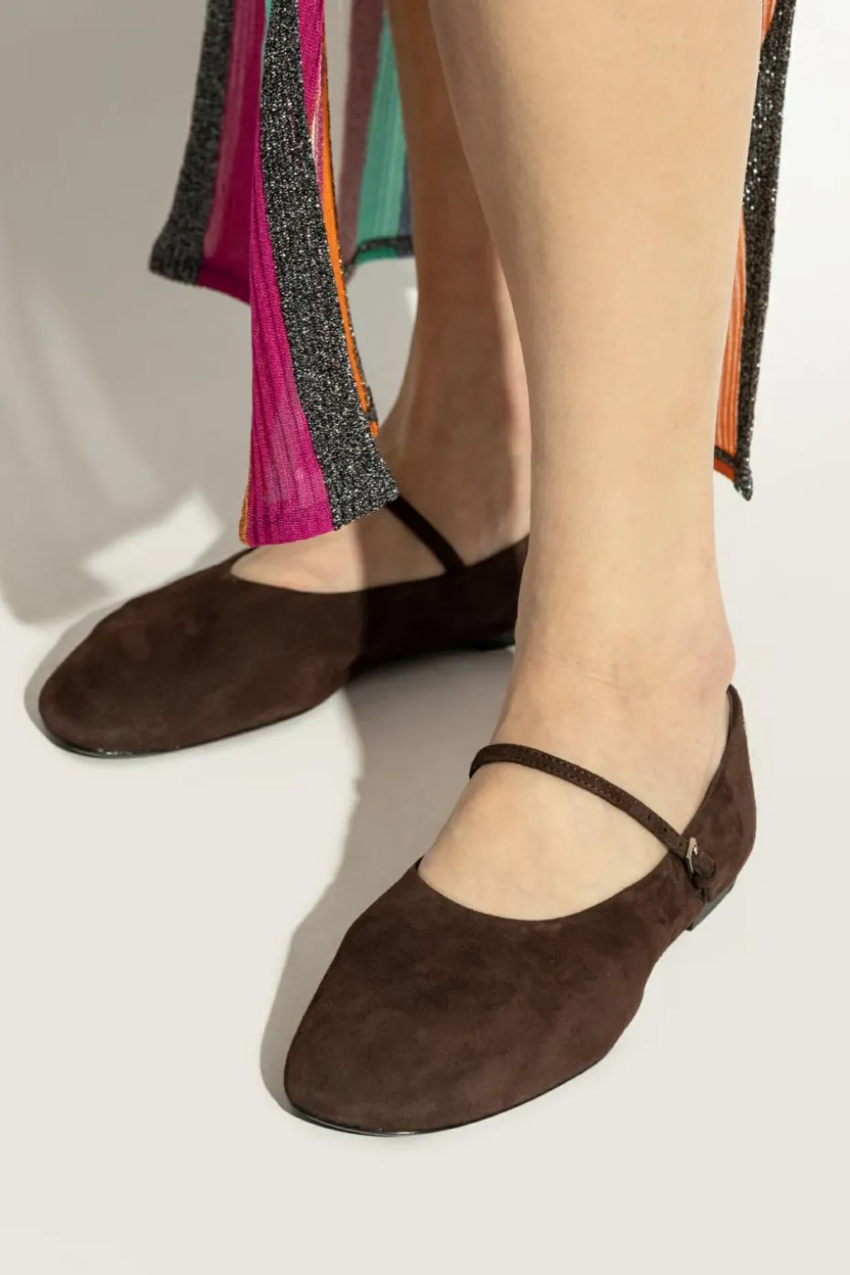 Tory Burch BROWN Suede ballet flats Mary Jane