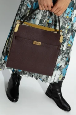 Tory Burch BURGUNDY Shoulder bag Lee Radziwill
