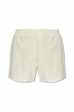 Tory Burch cream Cotton shorts with monogram
