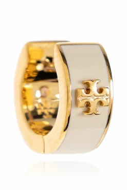 Tory Burch cream Earrings with logo