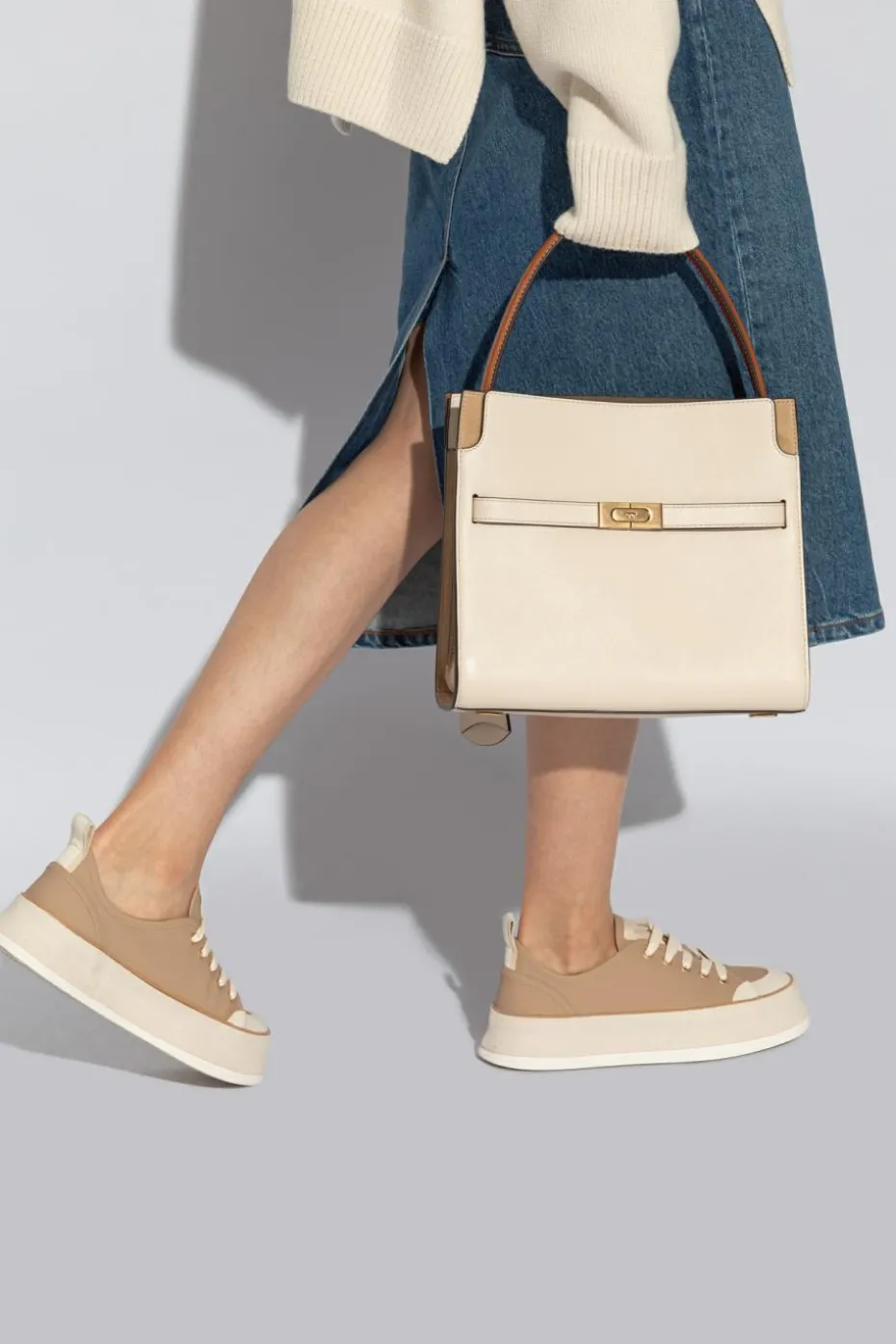 Tory Burch cream Lee Radziwill Small Shoulder Bag