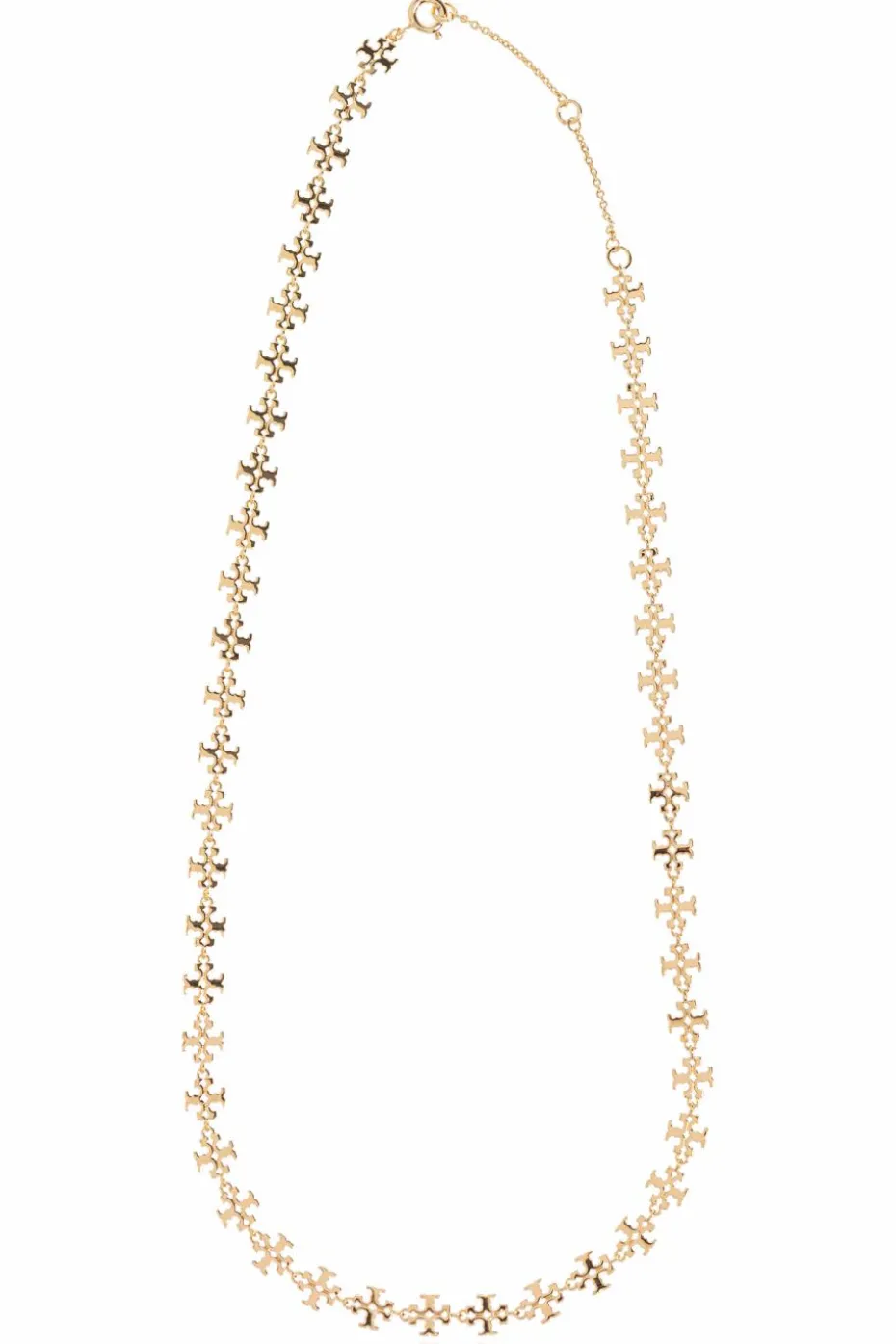 Tory Burch GOLD Brass necklace with logo