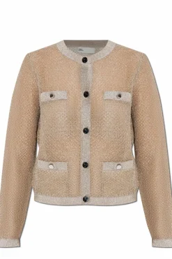 Tory Burch GOLD Button-up Cardigan