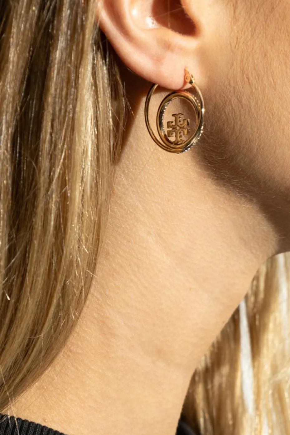 Tory Burch GOLD Logo earrings