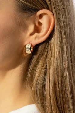 Tory Burch GOLD Monogrammed earrings