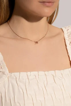 Tory Burch GOLD Necklace with logo pendant