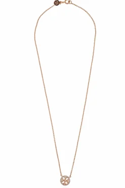 Tory Burch GOLD Necklace with logo pendant