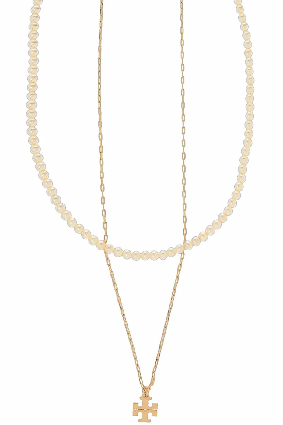 Tory Burch GOLD Pearl necklace
