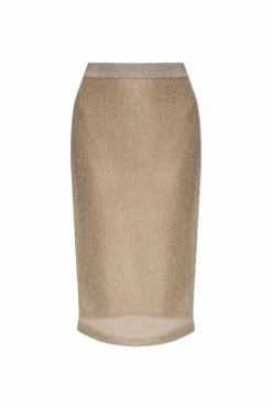 Tory Burch GOLD Skirt with lurex thread