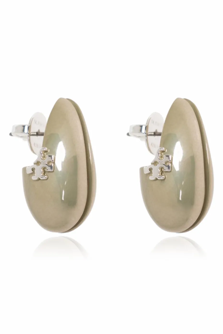 Tory Burch GREEN Earrings with logo