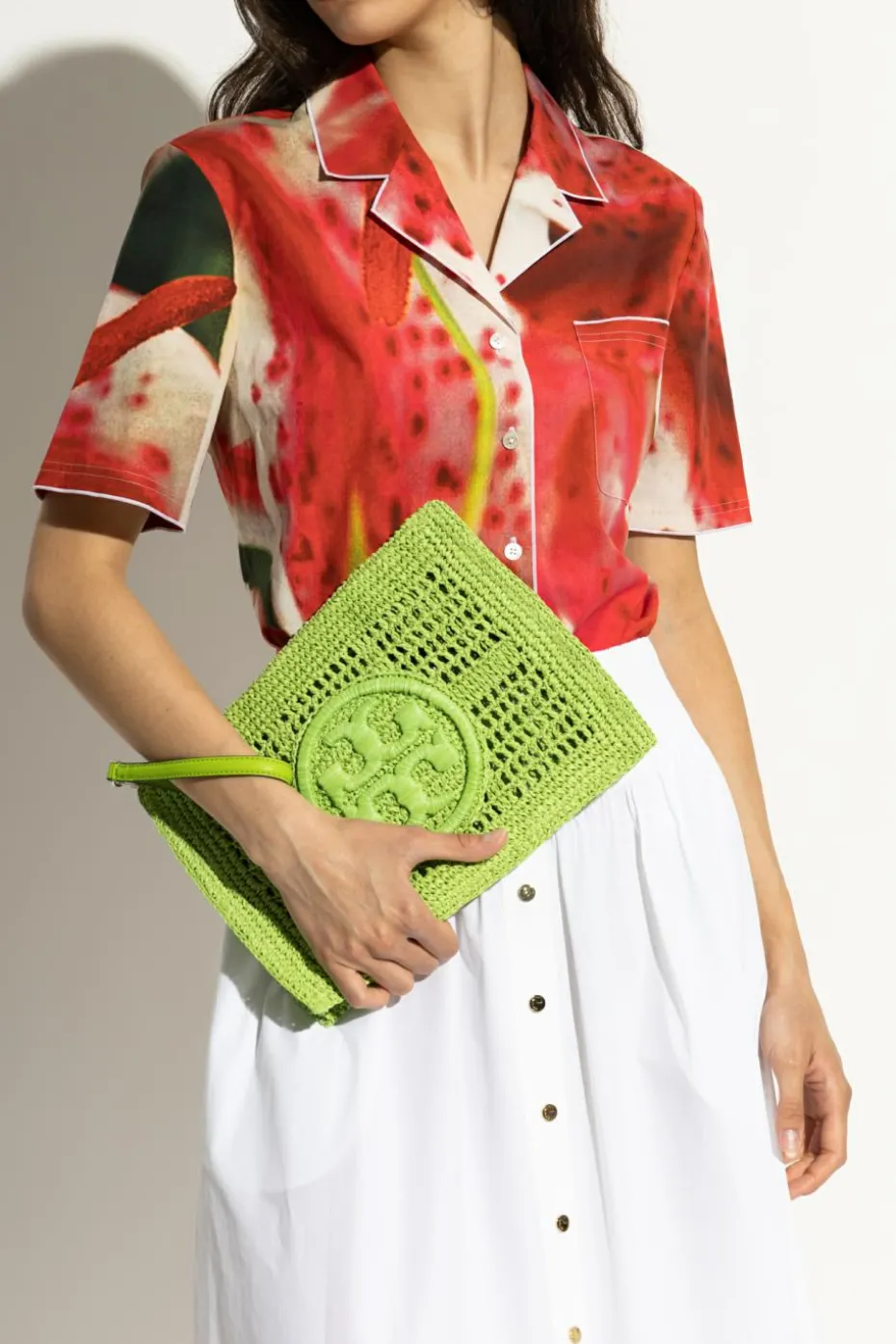 Tory Burch GREEN Handbag `Ella`