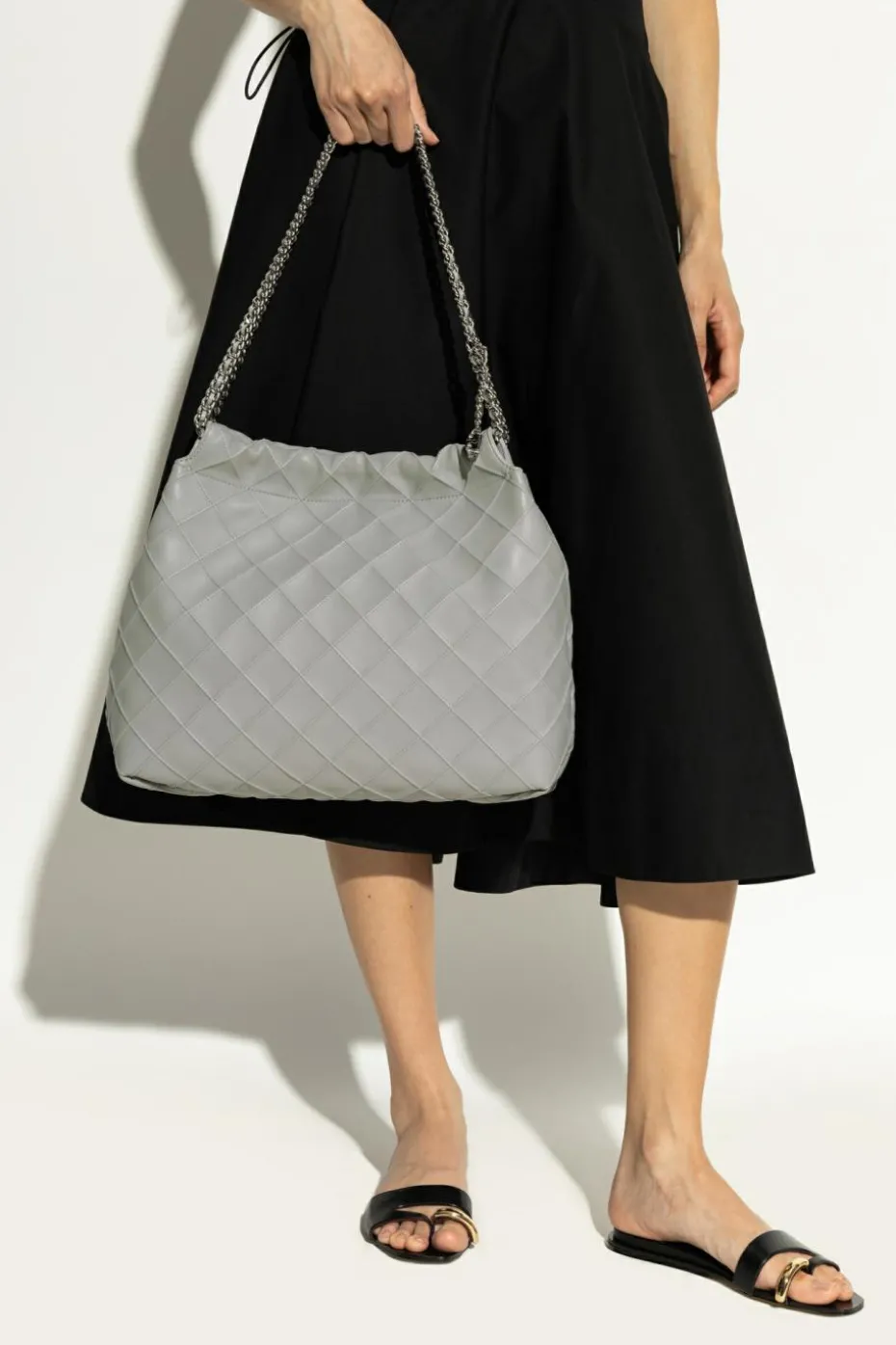 Tory Burch GREY Bag `Fleming`