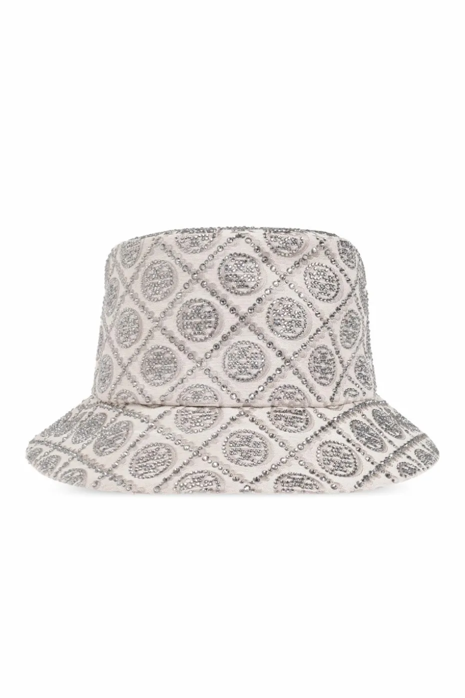 Tory Burch GREY Hat with shimmering appliqués