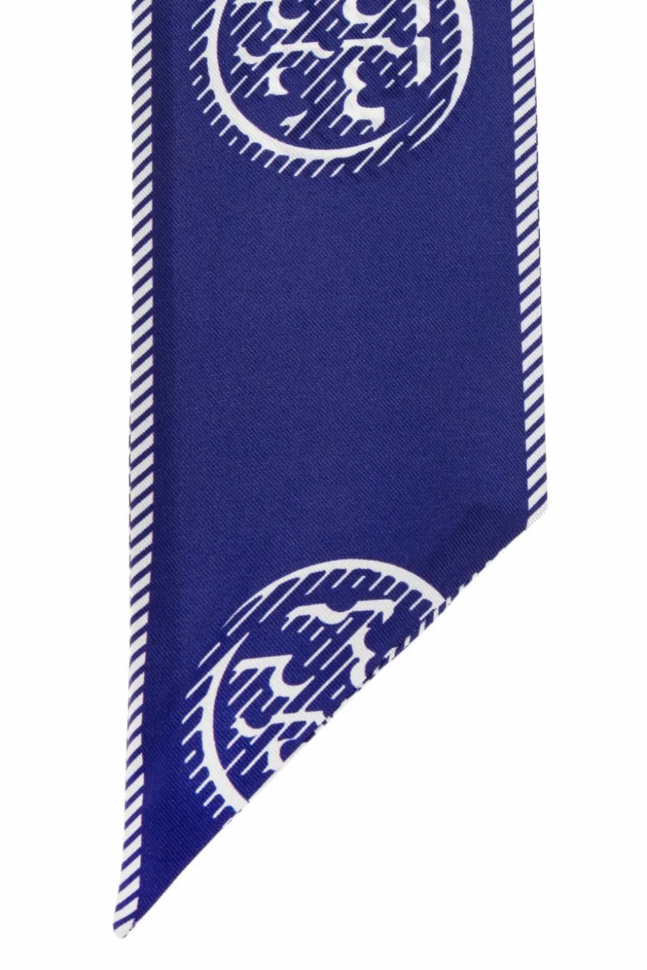 Tory Burch NAVY BLUE Silk scarf with logo