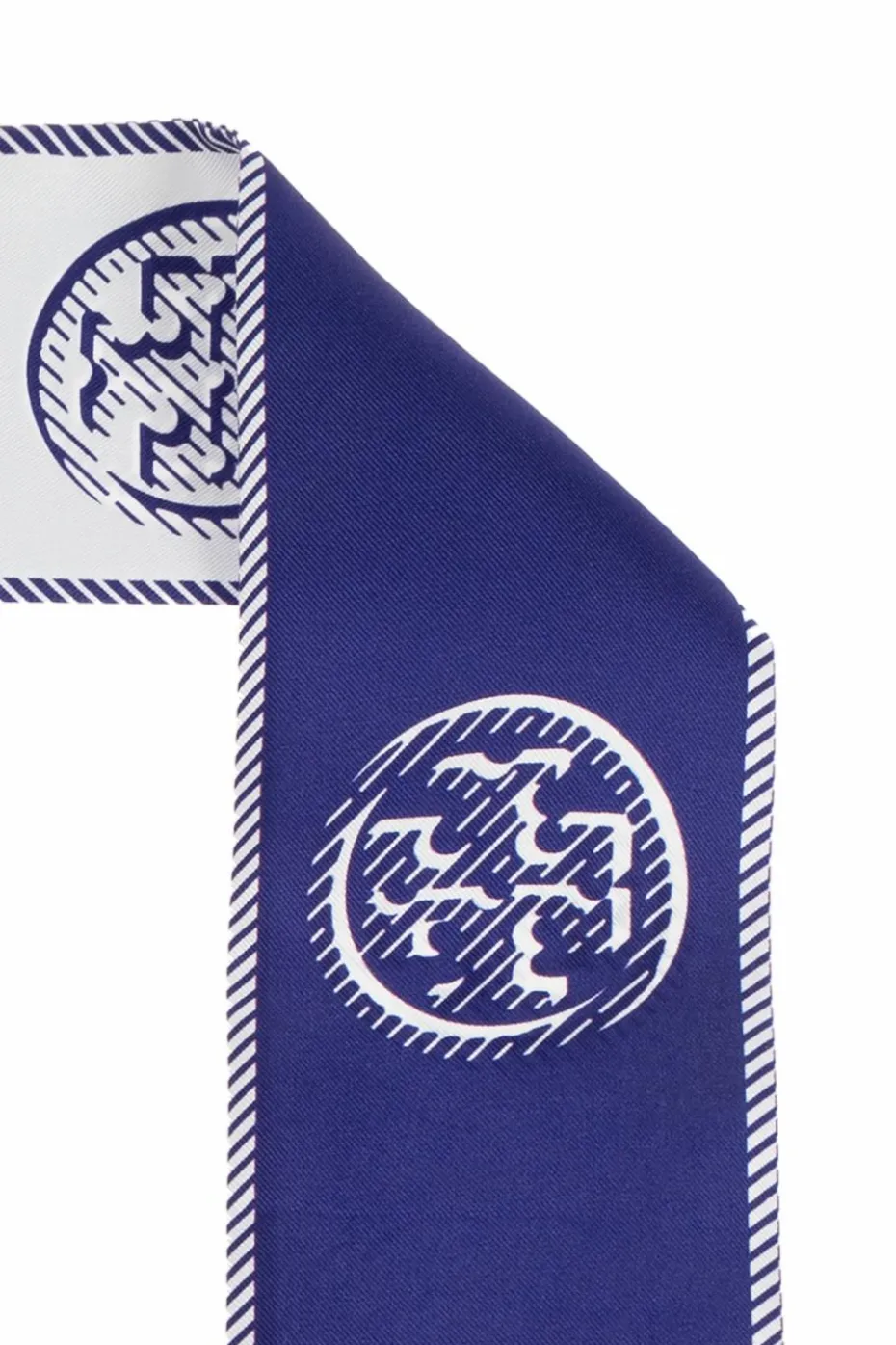 Tory Burch NAVY BLUE Silk scarf with logo