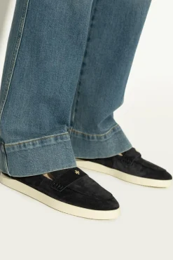 Tory Burch NAVY BLUE Suede "loafers" shoes