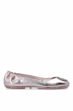 Tory Burch PINK Ballet flats with logo-shaped appliquƩ