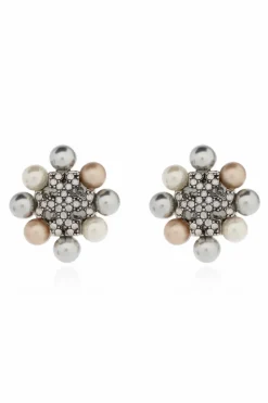 Tory Burch SILVER Brass earrings