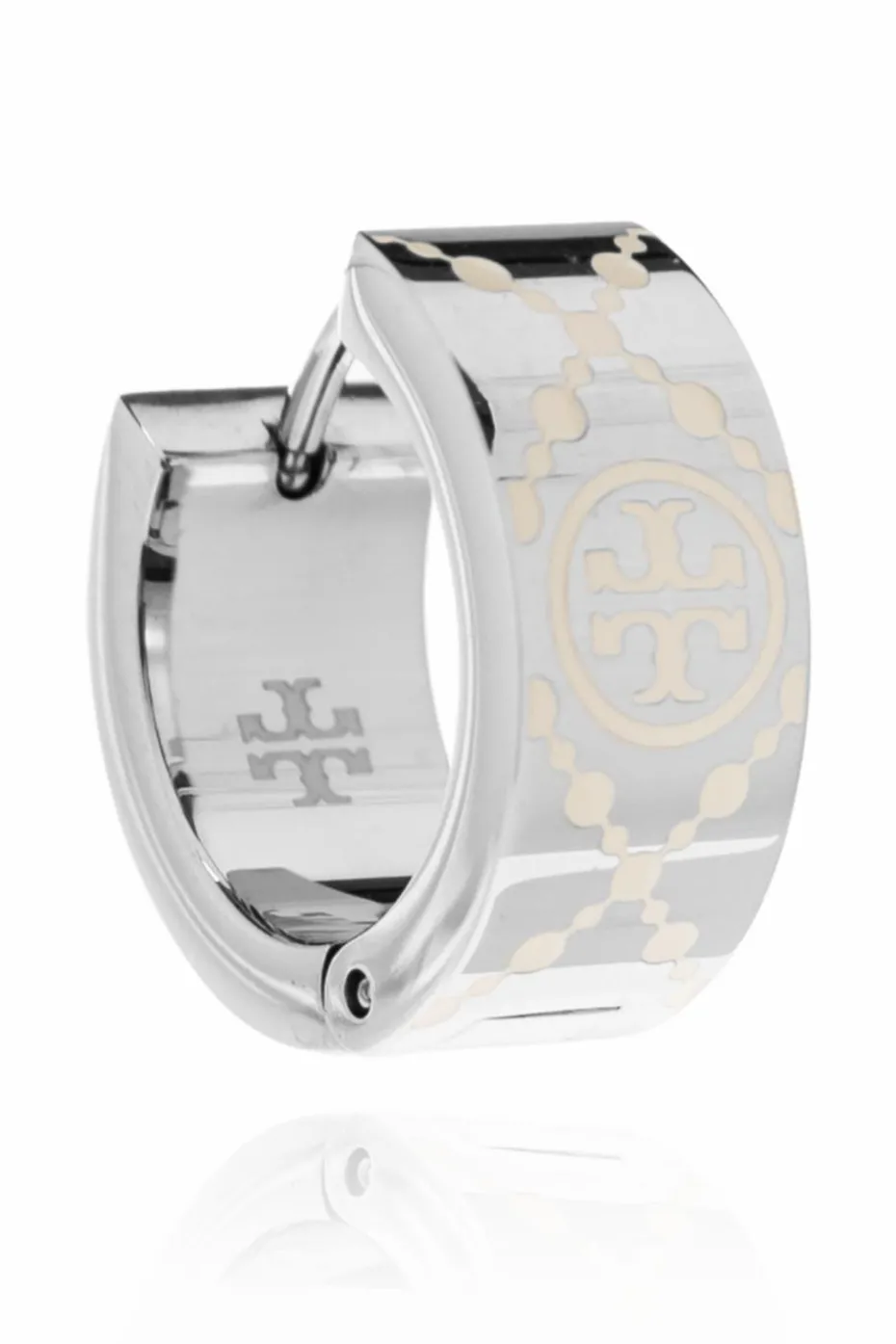 Tory Burch SILVER Earrings with logo